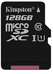 Kingston Canvas Select (SDCS/128GBSP) MicroSD Class 10 UHS-I Speeds Up to 80 MB/s Read (Card only) - Bring Your HD Videos to Life