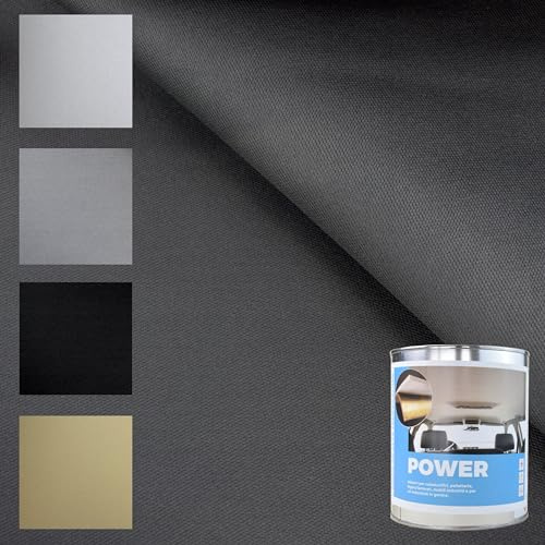 TENDAGGIMANIA Ciel de Toit Voiture Kit Tissu + Colle Spray/Pinceau Hautes températures- Tissu Ciel de Toit Couleur Plomb 1420 - Taille Tissus Ciel de Toit L.3 MT x H. 1, 5 MT