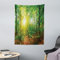 ABAKUHAUS Wald Wandteppich, Abendwiese Grönland, aus Weiches Mikrofaser Stoff Für das Wohn und Schlafzimmer, 110 x 150 cm, Grün Zimt