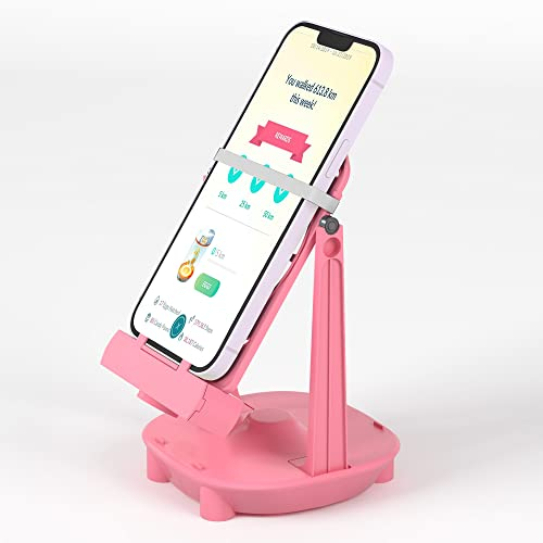 NEWZEROL Handy Swing Steps Counter Handy-Schrittzähler, [USB-Kabel] [Einfache Installation] [Stummschaltung] [Unterstützung für 2 Telefone] - Rosa