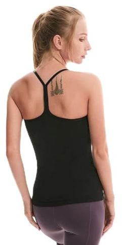 Yoga Unterwäsche Damen Strapsen Yoga Weste Damen Brustpolster Lulu Yoga Kleidung Damen Schönheit Rücken Gr. Medium, Schwarz