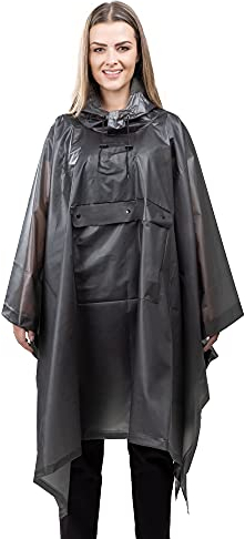 Navaris Regenponcho Fahrradponcho Regencape - Poncho für Fahrrad Regen - Fahrradregencape Cape inkl. Aufbewahrungstasche - unisex - wasserdicht