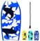 RELAX4LIFE Schwimmbrett tragbar, Schwimmboard mit Halteleine, Rutschfestes Surfbrett für Kinder & Erwachsene, Surfboard bis 85 kg belastbar, Bodyboard Shortboard, 104 x 52 x 6cm, XPE HDPE (Blau)