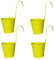 Geschenkestadl Hängetöpfe Ø 16 cm Übertopf Blumentopf 4 Stück (Gelb)