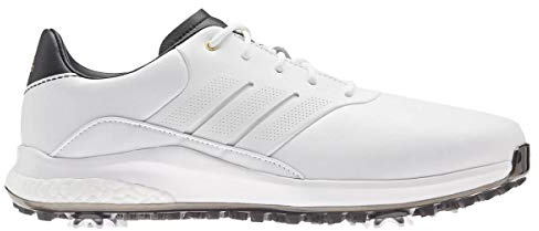 adidas Performance Classic, Scarpe da Golf Uomo, Bianco/Dorato/Nero, 40 2/3 EU