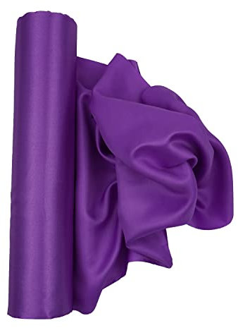 Grand rouleau de satin violet Cadbury 29 cm x 20 m, parfait pour la fabrication de nœuds de chaise, la couture, le bouquet de mariage