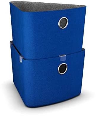 Moll Basket RD 130 Filzbox-Set (2 Stück) | praktische Aufbewahrung für Schreibtisch-Utensilien | Zubehör für Kinderschreibtisch | in verschiedenen Farben | Made in Germany