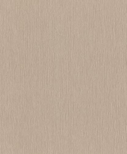 Rasch Tapete 844351 - Einfarbige Vliestapete in Beige mit textiler Struktur aus der Kollektion Perfecto VI - 10,05m x 0,53m (LxB)