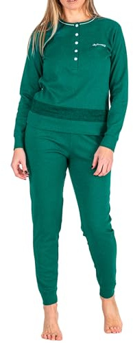 o-day De Fonseca Pigiama Donna Invernale Caldo Cotone 100% Set Lungo con Pantalone Comodo Due Pezzi Homewear Inverno
