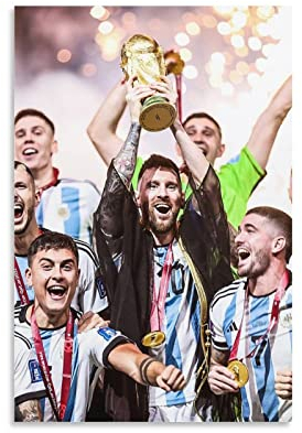 JIANJIE Messi World Fußball Champion Poster Goat Collection Art Room Aesthetic Decoration (1) Wandkunst Bild Malerei Poster