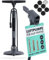 AARON AIR+ Fahrrad Standpumpe mit Manometer für alle Ventile, Hochdruck Fahrradpumpe Rennrad, Luftpumpe, Pumpe mit Ball Aufsatz (Grau)
