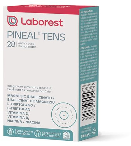 Laborest | Pineal Tens | 28 Compresse | Magnesio Bisglicinato, L‑Triptofano, Vitamine B2, B3 e D3 | Benessere Quotidiano e Stile di Vita Attivo | Integratori