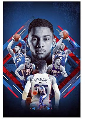 Enartly Foto Auf Leinwand Basket Rookie Ben Simmons Sport Decorativo Soggiorno Poster 40x60cm Senza Cornice