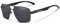 KINGSEVEN Aluminium Herren Sonnenbrille Polarisierte Linse Marke Design Bügel Sonnenbrille Beschichtung Spiegel Brille Oculos de sol 7719 (Schwarz Grau)