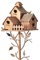 Pavewood Vogelfutterspender aus Metall, Gartenstecker mit Stange, Vogelhäuser für , Hinterhof, Terrasse, Außenbereich, E