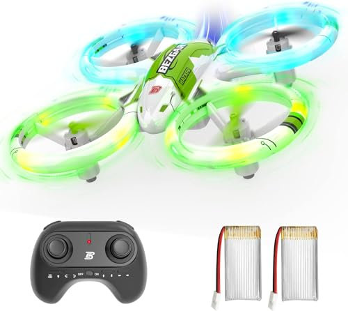 BEZGAR HQ051S Drone for Kids - Mini RC Drones with Upgraded LED Lighting Effect, 3D Flip and Headless Mode, Quadcopter for Beginners, Easy to fly Gift Toy for Boys Girls and Adults