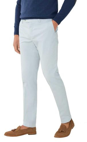 Hackett London Herren-Hose mit Dobby-Textur, Blau (Sky Blue), 34W/34L