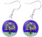 Murano Millefiori Ohrhänger, mehrfarbige Blume, 16 mm, Glas-Cabochon-Ohrringe, Schmuck für Damen und Mädchen, Geschenk, Großhandel