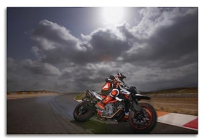 WELYK Motorrad-Poster 990 Supermoto-Poster, dekoratives Gemälde, Leinwand-Wandposter und Kunstdruck, modernes Familienschlafzimmer-Dekor-Poster, 30 x 45 cm