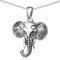 Materia Elefant Anhänger Silber 925 - Elefantenkopf Kette antik KA-187-K142