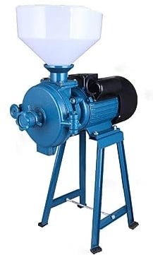 High-Power Electric Feed/Flour Mill - 2200W Heavy Duty Grain Mill Machine for Rice Corn Grain Bean Coffee Wheat - Wet Dry Cereals Grinder Machine + Funnel