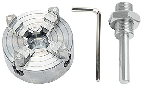 Upgraded 3 Jaw Lathe Chuck Zinc Alloy Lathe Chuck Metal Milling Drilling Tool Threaded Back for Electric Hammer Drill Lathe Chucks for Woodturning