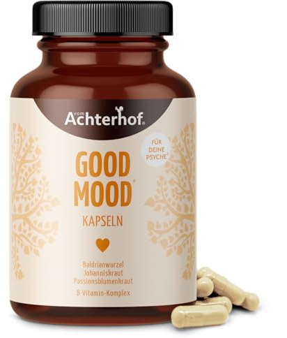 Mentalquelle Kapseln (60 Stück) | mit Baldrian, Johanniskraut, Passionsblume und B-Vitaminen | gute Zutaten für das Nervensystem | vegan | vom Achterhof