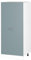 Vicco Herdumbauschrank R-Line, Küchenkommode, Blau-Grau/Weiß, 60 cm