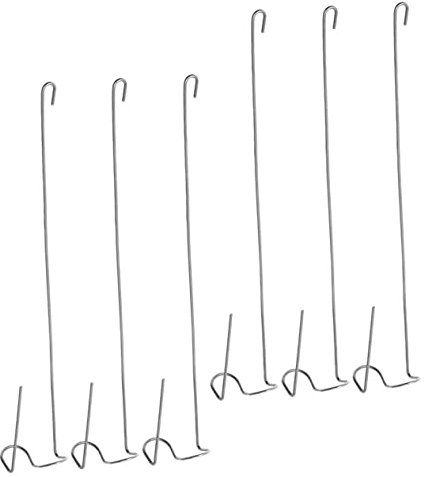 VANZACK 6pezzi Gancio Per Piante Aeree in Acciaio Supporto Per Tillandsia Gancio Per Appendere Piante Per Esposizione Per Sospese Per Balconi e