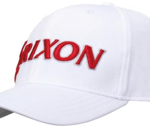Srixon Tour Caps Golfmütze für Herren, verstellbar, Einheitsgröße (100% Polyester, Weiß/Rot), Weiß Rot