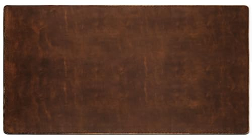 Tellegloww Leder-Schreibtischunterlage (echt) 59,9 x 40,6 cm, Schreibtischunterlage aus echtem Leder, Schreibtischunterlage mit Schutztasche, Lehrergeschenk für Lehrer, Leder-Mauspad für Bürozubehör,