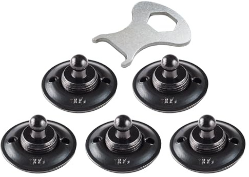New Marine Tenax - Tornillos para tela (5 piezas, incluye 1 llave TENAX)