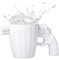 LUCYLANKER Taza de Café Con Mango de Pistola de Cerámica Divertida Y Moderna, Taza Novedosa, Taza de Café Con Revólver Personalizada Con Mango de Pistola 3D, Regalo Militar Para Hombres (Blanco)