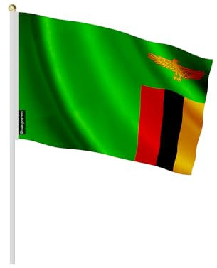 Mini Drapeau Zambie en Plusieurs Tailles 20x30cm Plastique