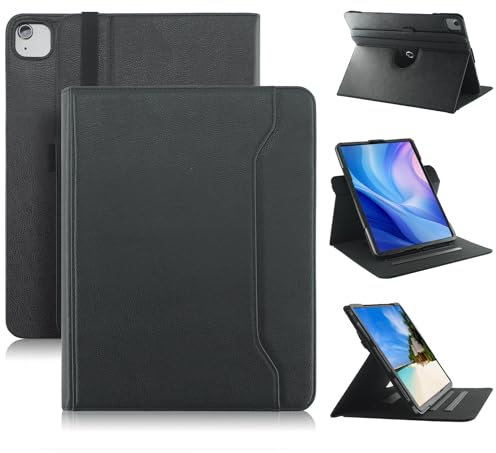 Xuanbeier Funda giratoria de 360° Compatible con iPad Air 11 2024 iPad Pro 11 de 11 Pulgadas con Correa para la muñeca y función de Encendido/Apagado automático,Negro