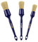 YeewayVeh Car Detailing Brush Set, 3 Pack Ultra Soft Boars Hair Detailing Brushes for Leather Seat Air Vents Engine Bay, Auto Detail Brushes Car Detailing for Interior Exterior, Indigo