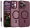 iPhone 15 Pro Hülle Magnetisch, Hanyhülle iPhone 15 Pro Magnetisch Leicht Dünn Matte Touch Kameraschutz, Kratzfeste Anti-Gelb Rutschfest Kratzfest Schutz Stoßfest Hülle für iPhone 15 Pro Dunkel Rot