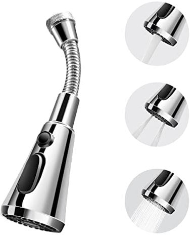 Cragmut Faucet Extension, 360°Rotatable Faucet Attachment Kitchen Tap Spray Head with Universal Adapter Water Saving Filter Faucet with 3 Spray Modes