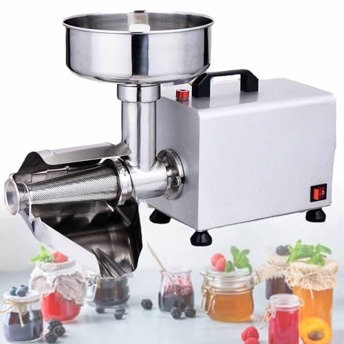 XNZJHPP Electric Tomato Strainer Machine,Food Strainer and Sauce Maker - Stainless Steel Electric Tomato - Perfect for Canning Tomato Purees (110V)