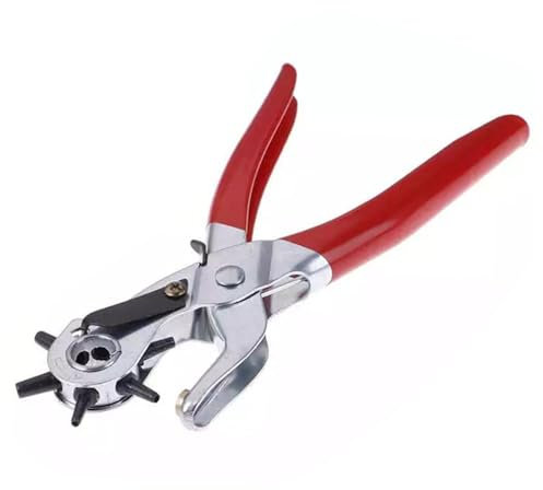 Gürtelstanzer, Lochzange 6 Größen Multi-Loch-Stanzwerkzeug aus Leder, Gürtellocher für Gürtel, Gürtellocher für Gürtel, Lederhandwerk für Gürtel