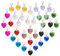 HOBBIESAY 48 Stück 12 Farben Herzförmige Clip On Charms Clip On Maschenmarkierer Charms Bunte Herz Charms Transparente Herzanhänger Mit Karabinerverschluss Für Schmuckhandwerk