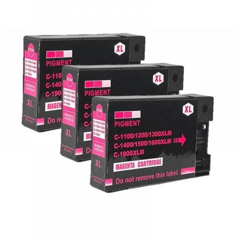 CbErFVK PGI1400XL kompatibel mit Tintenpatrone MAXIFY MB2040 MB2140 MB2340 MB2740 und mehr(Magenta x 3)