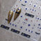 JMEOWIO 3D Embossed Red Blue Nail Art Stickers Decals Self-Adhesive 5D Nail Supplies Nail Art Design Decoration Accessories 1 Sheets
