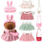 LHOEST Capibara Peluche con Ropa Sombrero 9 Piezas Simulación Carpincho Peluche Kawaii Capybara Peluche de Capibara Animal de Peluche Carpincho Juguete de Peluche Capybara Regalo para Niños y Niñas