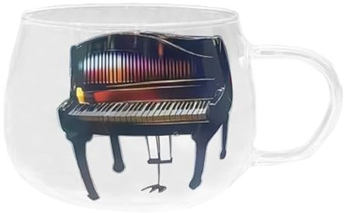 Café personnalisé - Café en plastique dur | Tasses à café avec poignée pour presse-papiers | Tasses à piano | Gobelet original polyvalent pour café, thé, lait, vin, bière