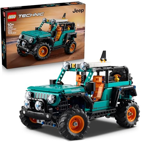 LEGO Technic SUV Jeep Wrangler Rubicon Giocattolo - Modello di Macchina Fuoristrada con Motore V6, Sterzo e Sospensioni - Idea Regalo STEM di Compleanno per Ragazzi da 10 Anni in su - 42227