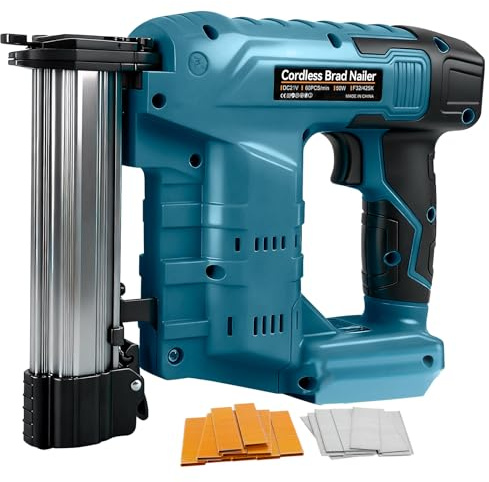 Verbesserter 18GA Akku-Nagler, kompatibel mit Makita 18V-Akku, bürstenloser Nagler, elektrischer Tacker mit 1000 Nägeln und 1000 Klammern für Heimwerker, DIY und Holzbearbeitung