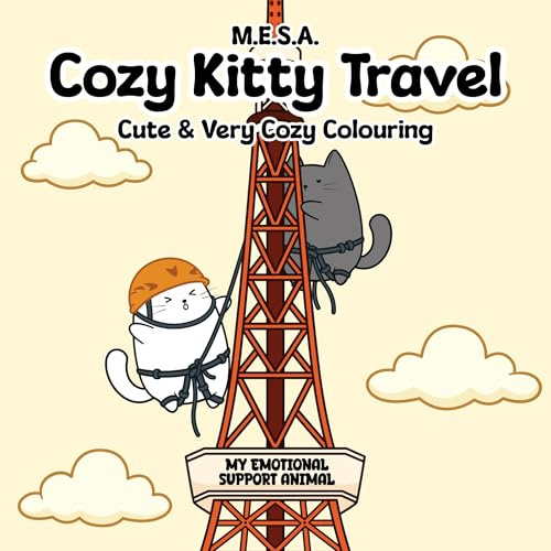 Cozy Kitty Travel: Cute and Very Cozy Colouring (M.E.S.A Cozy Colouring, 4)