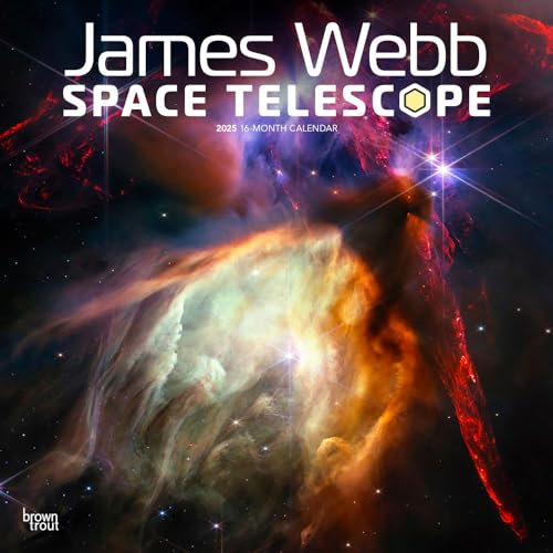 James Webb Space Telescope | 2025 12 x 24 Inch Monthly Square Wall Calendar | Plastic-Free | BrownTrout | Science Astronomy Technology
