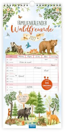 Trötsch Familienkalender Waldfreunde 2027: Wandkalender